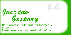 gusztav gaspary business card